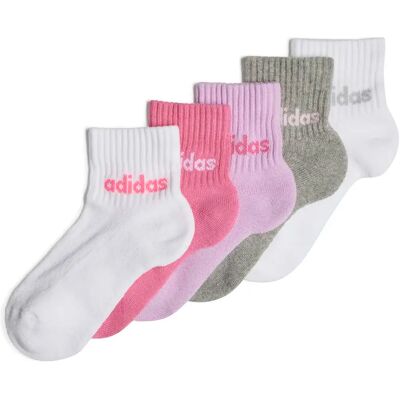 Chaussettes enfant adidas Linear (x5) Blanc 34/36 - Publicité Chaussettes enfant adidas Linear (x5) Blanc 34/36 - Publicité