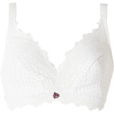Soutien-gorge souple femme Brigitte Bardot Poetesse Blanc 100C - Publicité Soutien-gorge souple femme Brigitte Bardot Poetesse Blanc 100C - Publicité