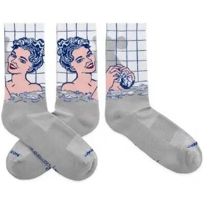 Chaussettes Jimmy Lion Athletic Roy Lichtenstein Woman in Bath Gris 36/40 - Publicité Chaussettes Jimmy Lion Athletic Roy Lichtenstein Woman in Bath Gris 36/40 - Publicité