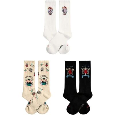 Chaussettes Jimmy Lion Athletic Frida (x3) Multicolore 41/46 - Publicité Chaussettes Jimmy Lion Athletic Frida (x3) Multicolore 41/46 - Publicité