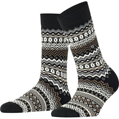 Chaussettes femme Burlington Fair Isle Noir 36/41 - Publicité Chaussettes femme Burlington Fair Isle Noir 36/41 - Publicité