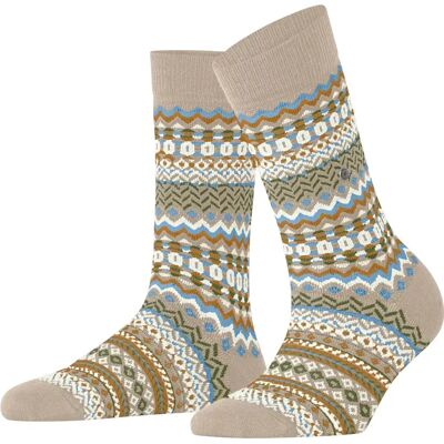 Chaussettes femme Burlington Fair Isle Marron 36/41 - Publicité Chaussettes femme Burlington Fair Isle Marron 36/41 - Publicité
