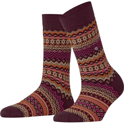 Chaussettes femme Burlington Fair Isle Rouge 36/41 - Publicité Chaussettes femme Burlington Fair Isle Rouge 36/41 - Publicité