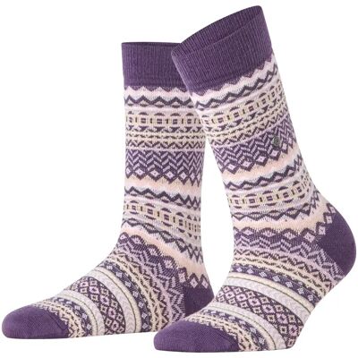 Chaussettes femme Burlington Fair Isle Violet 36/41 - Publicité Chaussettes femme Burlington Fair Isle Violet 36/41 - Publicité