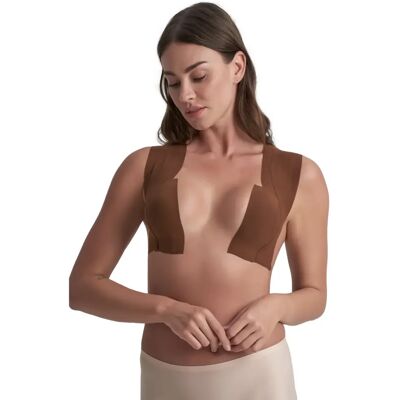 Ruban adhésif rouleau femme Bye Bra Marron TU - Publicité Ruban adhésif rouleau femme Bye Bra Marron TU - Publicité