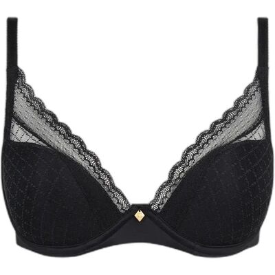 Soutien-gorge coque plongeant femme Chantelle Norah Chic Noir 95H - Publicité Soutien-gorge coque plongeant femme Chantelle Norah Chic Noir 95H - Publicité