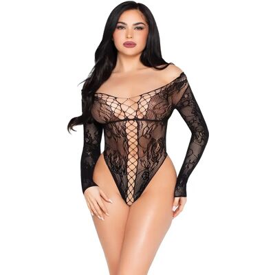 Body femme Leg Avenue Net and Lace Teddy Noir TU - Publicité Body femme Leg Avenue Net and Lace Teddy Noir TU - Publicité
