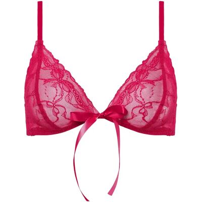 Soutien-gorge bralette triangle sans armatures femme Lisca Sugarlace Rouge M - Publicité Soutien-gorge bralette triangle sans armatures femme Lisca Sugarlace Rouge M - Publicité