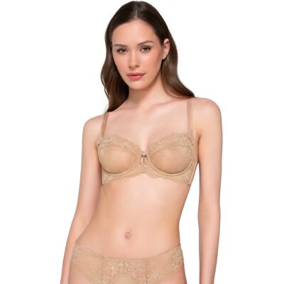 Soutien-gorge balconnet armaturé femme Luna Venus Beige 95C - Publicité Soutien-gorge balconnet armaturé femme Luna Venus Beige 95C - Publicité