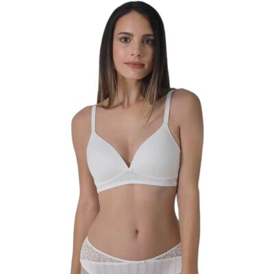 Soutien-gorge femme Sassa Natural Stripe Blanc 95C - Publicité Soutien-gorge femme Sassa Natural Stripe Blanc 95C - Publicité
