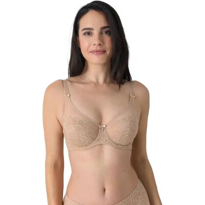 Soutien-gorge à armatures femme Sassa Well Being Beige 110E - Publicité Soutien-gorge à armatures femme Sassa Well Being Beige 110E - Publicité