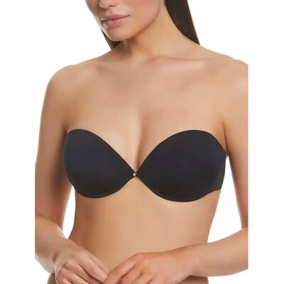 Soutien-gorge bandeau double push-up armature unique femme Selmark Etna Noir 95B - Publicité Soutien-gorge bandeau double push-up armature unique femme Selmark Etna Noir 95B - Publicité