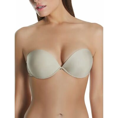 Soutien-gorge bandeau double push-up armature unique femme Selmark Etna Marron 90B - Publicité Soutien-gorge bandeau double push-up armature unique femme Selmark Etna Marron 90B - Publicité