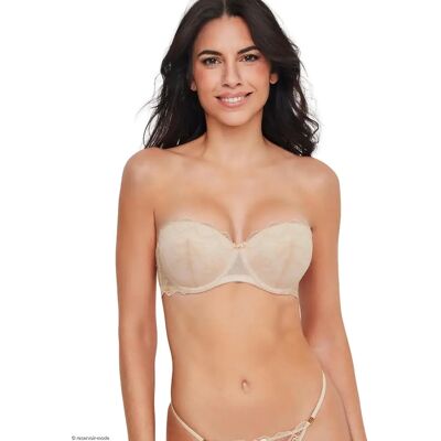 Soutien-gorge bandeau push-up femme Selmark Manuela Mariage Beige 95B - Publicité Soutien-gorge bandeau push-up femme Selmark Manuela Mariage Beige 95B - Publicité