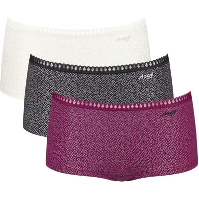 Boxer femme Sloggi Go Crush (x3) Noir M - Publicité Boxer femme Sloggi Go Crush (x3) Noir M - Publicité
