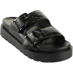 Mules femme Buffalo Raya Ari - Vegan Denim Noir 40 - Publicité Mules femme Buffalo Raya Ari - Vegan Denim Noir 40 - Publicité