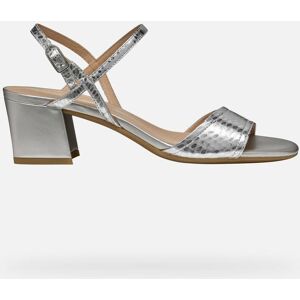Sandales à talon femme Geox New Eraklia 50 B Argenté 36,5 - Publicité Sandales à talon femme Geox New Eraklia 50 B Argenté 36,5 - Publicité