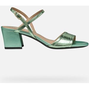 Sandales à talon femme Geox New Eraklia 50 B Vert 41 - Publicité Sandales à talon femme Geox New Eraklia 50 B Vert 41 - Publicité