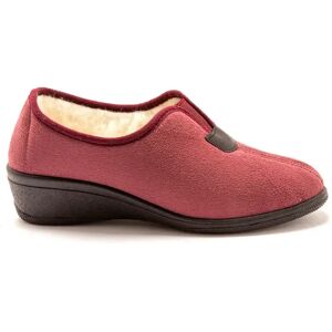 Pantoufles fourrées laine majoritaire femme Pédiconfort Rouge 39 - Publicité Pantoufles fourrées laine majoritaire femme Pédiconfort Rouge 39 - Publicité