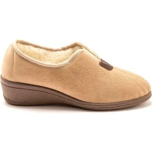 Pantoufles fourrées laine majoritaire femme Pédiconfort Beige 39 - Publicité Pantoufles fourrées laine majoritaire femme Pédiconfort Beige 39 - Publicité