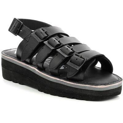 Sandales compensées femme Kickers Hi Sunny Noir 38 - Publicité Sandales compensées femme Kickers Hi Sunny Noir 38 - Publicité