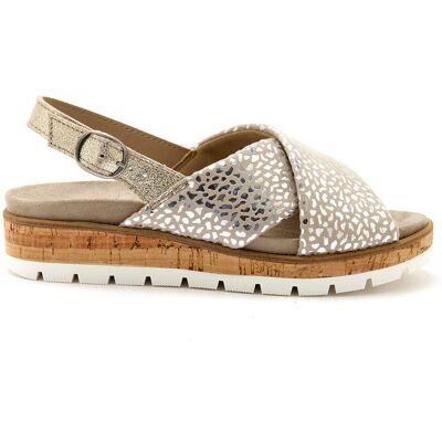 Sandales cuir femme Pédiconfort Beige 40 - Publicité Sandales cuir femme Pédiconfort Beige 40 - Publicité