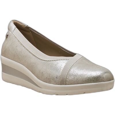 Ballerines compensées pourtour élastiqué femme Pédiconfort Argenté 42 - Publicité Ballerines compensées pourtour élastiqué femme Pédiconfort Argenté 42 - Publicité