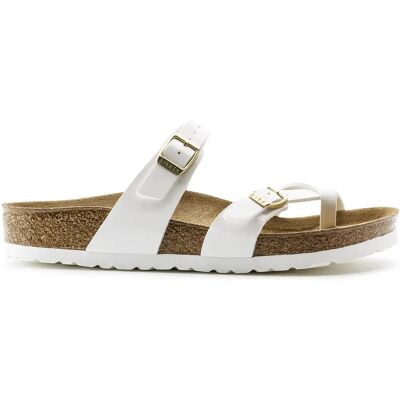 Tongs femme Birkenstock Mayari Birko-Flor Patent Blanc 36 Étroit - Publicité Tongs femme Birkenstock Mayari Birko-Flor Patent Blanc 36 Étroit - Publicité