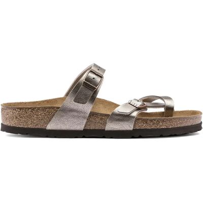Sandales femme Birkenstock Mayari Birko-Flor Gris 35 Étroit - Publicité Sandales femme Birkenstock Mayari Birko-Flor Gris 35 Étroit - Publicité