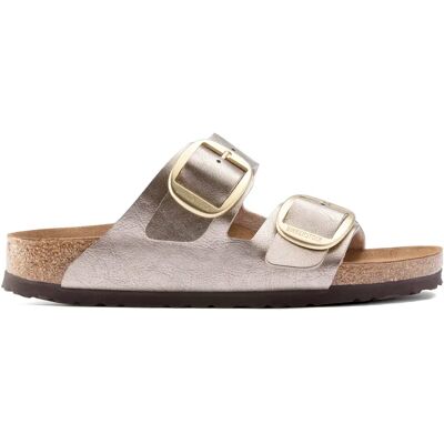 Mules femme Birkenstock Arizona Big Buckle Birko-Flor Gris 36 - Publicité Mules femme Birkenstock Arizona Big Buckle Birko-Flor Gris 36 - Publicité
