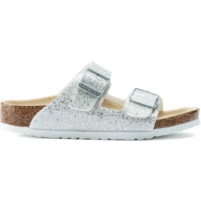 Sandales jeune fille Birkenstock Arizona Birko-Flor Blanc 34 Étroit - Publicité Sandales jeune fille Birkenstock Arizona Birko-Flor Blanc 34 Étroit - Publicité
