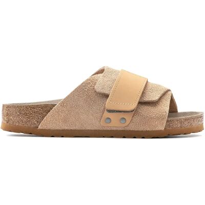 Sandales cuir nubuck suède Birkenstock Kyoto Beige 41 - Publicité Sandales cuir nubuck suède Birkenstock Kyoto Beige 41 - Publicité