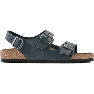 Sandales Birkenstock Milano Natural Leather Bleu 46 Étroit - Publicité Sandales Birkenstock Milano Natural Leather Bleu 46 Étroit - Publicité