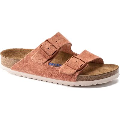 Mules femme Birkenstock Arizona Suede Leather Rouge 38 Étroit - Publicité Mules femme Birkenstock Arizona Suede Leather Rouge 38 Étroit - Publicité
