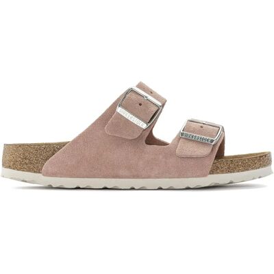 Sandales femme Birkenstock Arizona Soft Footbed Suede Leather Rose 42 Étroit - Publicité Sandales femme Birkenstock Arizona Soft Footbed Suede Leather Rose 42 Étroit - Publicité