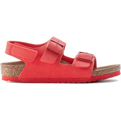 Sandales cuir nubuck jeune garçon Birkenstock Milano Birko-Flor Rouge 31 - Publicité Sandales cuir nubuck jeune garçon Birkenstock Milano Birko-Flor Rouge 31 - Publicité