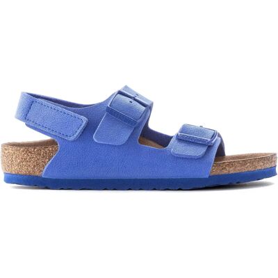 Sandales cuir nubuck jeune garçon Birkenstock Milano Birko-Flor Bleu 26 Étroit - Publicité Sandales cuir nubuck jeune garçon Birkenstock Milano Birko-Flor Bleu 26 Étroit - Publicité