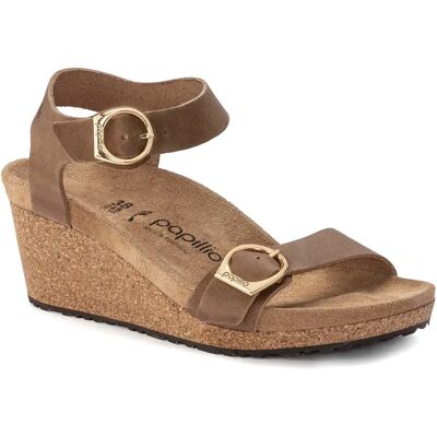 Sandales compensées femme Birkenstock Soley Marron 38 Étroit - Publicité Sandales compensées femme Birkenstock Soley Marron 38 Étroit - Publicité