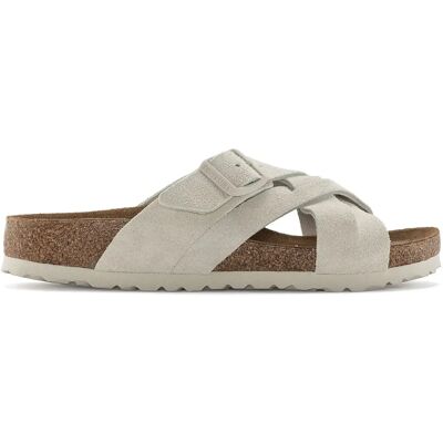 Sandales cuir suède Birkenstock Lugano Blanc 38 Étroit - Publicité Sandales cuir suède Birkenstock Lugano Blanc 38 Étroit - Publicité
