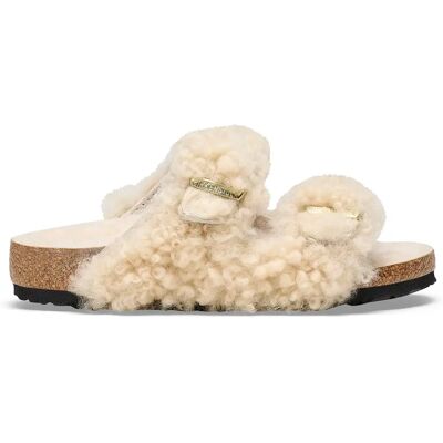 Sandales fille Birkenstock Arizona Fur Blanc 35 Étroit - Publicité Sandales fille Birkenstock Arizona Fur Blanc 35 Étroit - Publicité