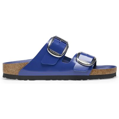Claquettes en cuir naturel femme Birkenstock Arizona Big Buckle Bleu 37 - Publicité Claquettes en cuir naturel femme Birkenstock Arizona Big Buckle Bleu 37 - Publicité