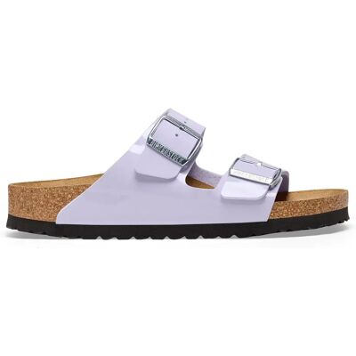 Mules femme Birkenstock Arizona Birko-Flor Patent Violet 36 Étroit - Publicité Mules femme Birkenstock Arizona Birko-Flor Patent Violet 36 Étroit - Publicité
