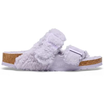 Sandales femme Birkenstock Arizona Teddy Split Violet 43 Étroit - Publicité Sandales femme Birkenstock Arizona Teddy Split Violet 43 Étroit - Publicité