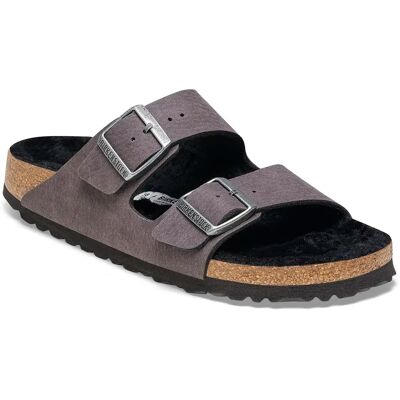 Sandales Birkenstock Arizona Shearling Noir 41 Étroit - Publicité Sandales Birkenstock Arizona Shearling Noir 41 Étroit - Publicité