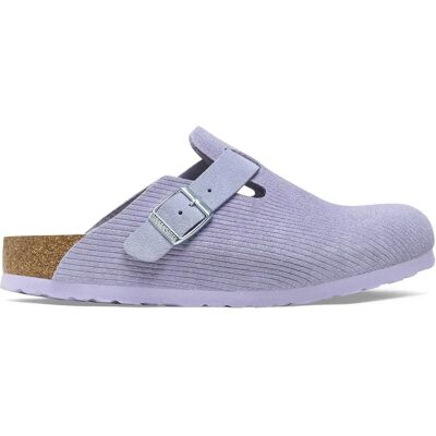 Sabots cuir suédé Birkenstock Boston Violet 37 Étroit - Publicité Sabots cuir suédé Birkenstock Boston Violet 37 Étroit - Publicité