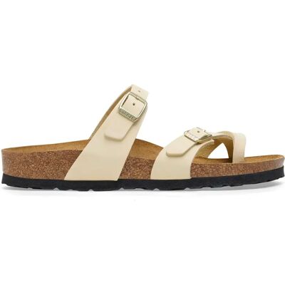 Sandales femme Birkenstock Mayari Nubuck Leather Beige 39 - Publicité Sandales femme Birkenstock Mayari Nubuck Leather Beige 39 - Publicité