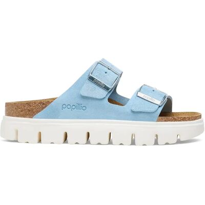 Mules femme Birkenstock Arizona Platform Suede Leather Bleu 36 Étroit - Publicité Mules femme Birkenstock Arizona Platform Suede Leather Bleu 36 Étroit - Publicité