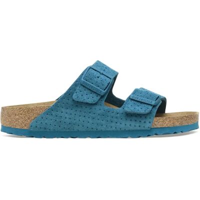 Claquettes cuir Birkenstock Arizona Bleu 44 - Publicité Claquettes cuir Birkenstock Arizona Bleu 44 - Publicité