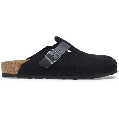Sabots Birkenstock Boston Mixed Leather Bleu 42 Étroit - Publicité Sabots Birkenstock Boston Mixed Leather Bleu 42 Étroit - Publicité
