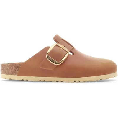 Sabots en cuir nubuck à grosse boucle Birkenstock Boston Marron 41 Étroit - Publicité Sabots en cuir nubuck à grosse boucle Birkenstock Boston Marron 41 Étroit - Publicité